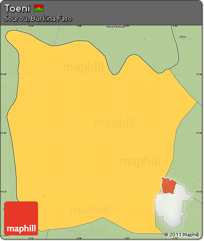 Savanna Style Simple Map of Toeni