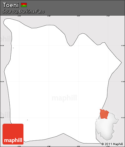Silver Style Simple Map of Toeni, cropped outside