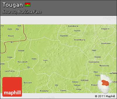 Physical 3D Map of Tougan
