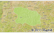 Physical 3D Map of Tougan, satellite outside