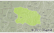 Physical 3D Map of Tougan, semi-desaturated
