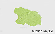 Physical 3D Map of Tougan, single color outside