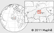 Blank Location Map of Tougan