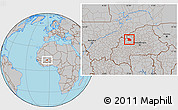 Gray Location Map of Tougan