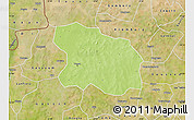 Physical Map of Tougan, satellite outside