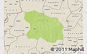 Physical Map of Tougan, shaded relief outside
