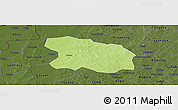 Physical Panoramic Map of Tougan, darken