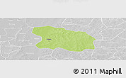 Physical Panoramic Map of Tougan, lighten, desaturated