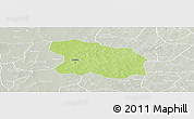 Physical Panoramic Map of Tougan, lighten, semi-desaturated