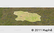 Satellite Panoramic Map of Tougan, darken
