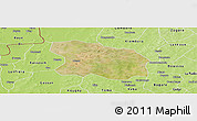 Satellite Panoramic Map of Tougan, physical outside