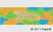 Satellite Panoramic Map of Tougan, political outside