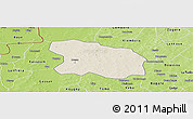 Shaded Relief Panoramic Map of Tougan, physical outside