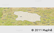 Shaded Relief Panoramic Map of Tougan, satellite outside