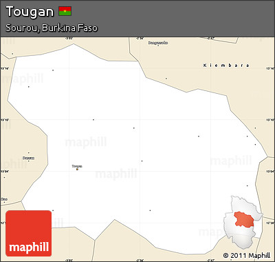 Classic Style Simple Map of Tougan
