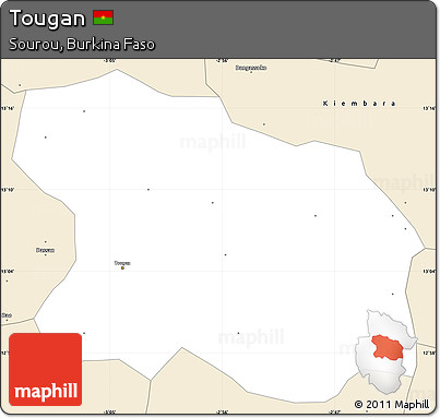 Classic Style Simple Map of Tougan