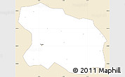 Classic Style Simple Map of Tougan, single color outside