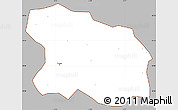 Gray Simple Map of Tougan, cropped outside
