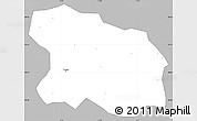 Gray Simple Map of Tougan, single color outside