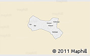 Classic Style 3D Map of Yaba, single color outside