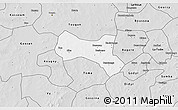 Silver Style 3D Map of Yaba