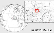 Blank Location Map of Yaba, within the entire country