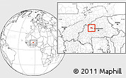 Blank Location Map of Yaba