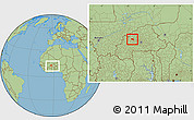 Savanna Style Location Map of Yaba, within the entire country