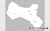 Gray Simple Map of Yaba, cropped outside