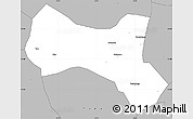 Gray Simple Map of Yaba