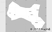 Gray Simple Map of Yaba, single color outside