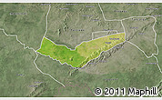 Satellite 3D Map of Tambaga, semi-desaturated