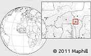 Blank Location Map of Tambaga, highlighted parent region, within the entire country