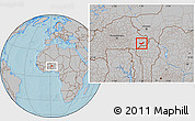 Gray Location Map of Tambaga, hill shading