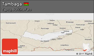 Classic Style Panoramic Map of Tambaga
