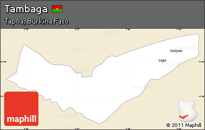 Classic Style Simple Map of Tambaga, single color outside