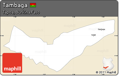 Classic Style Simple Map of Tambaga, single color outside