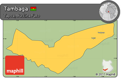 Savanna Style Simple Map of Tambaga, cropped outside