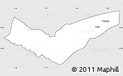 Silver Style Simple Map of Tambaga, cropped outside