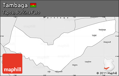 Silver Style Simple Map of Tambaga