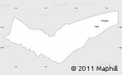 Silver Style Simple Map of Tambaga, single color outside