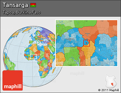 Political Location Map of Tansarga