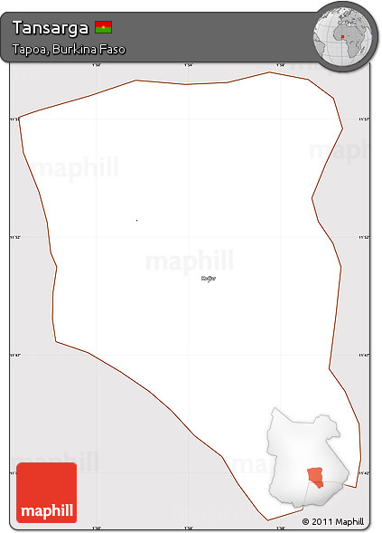 Classic Style Simple Map of Tansarga, cropped outside
