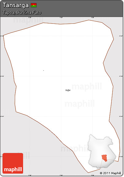 Classic Style Simple Map of Tansarga, cropped outside