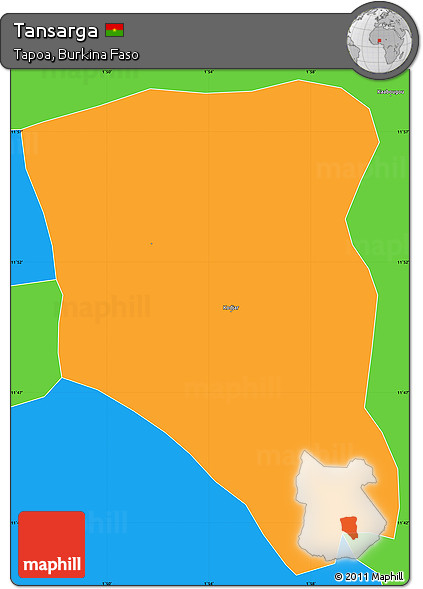 Political Simple Map of Tansarga