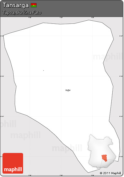 Silver Style Simple Map of Tansarga, cropped outside
