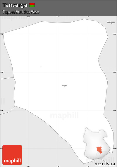 Silver Style Simple Map of Tansarga