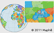 Political Location Map of Ouahigouya