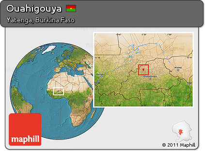 Satellite Location Map of Ouahigouya