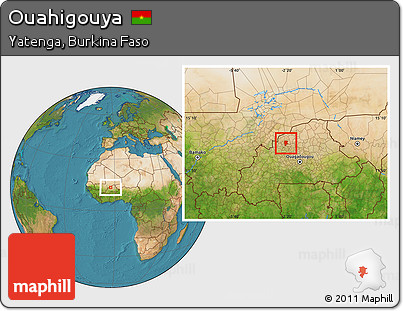 Satellite Location Map of Ouahigouya